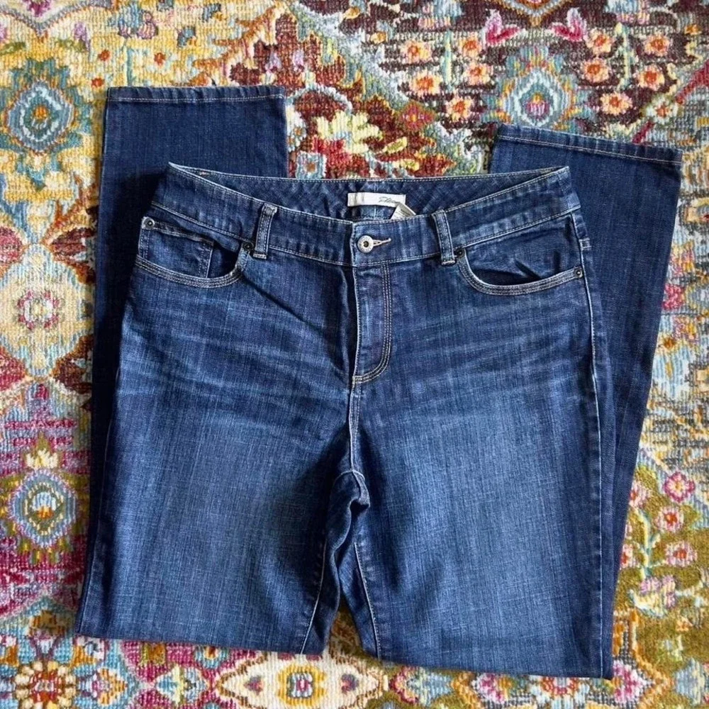 Chico's Denim Jeans Women's 15 Slim Fit‎ Dark Wash High Rise